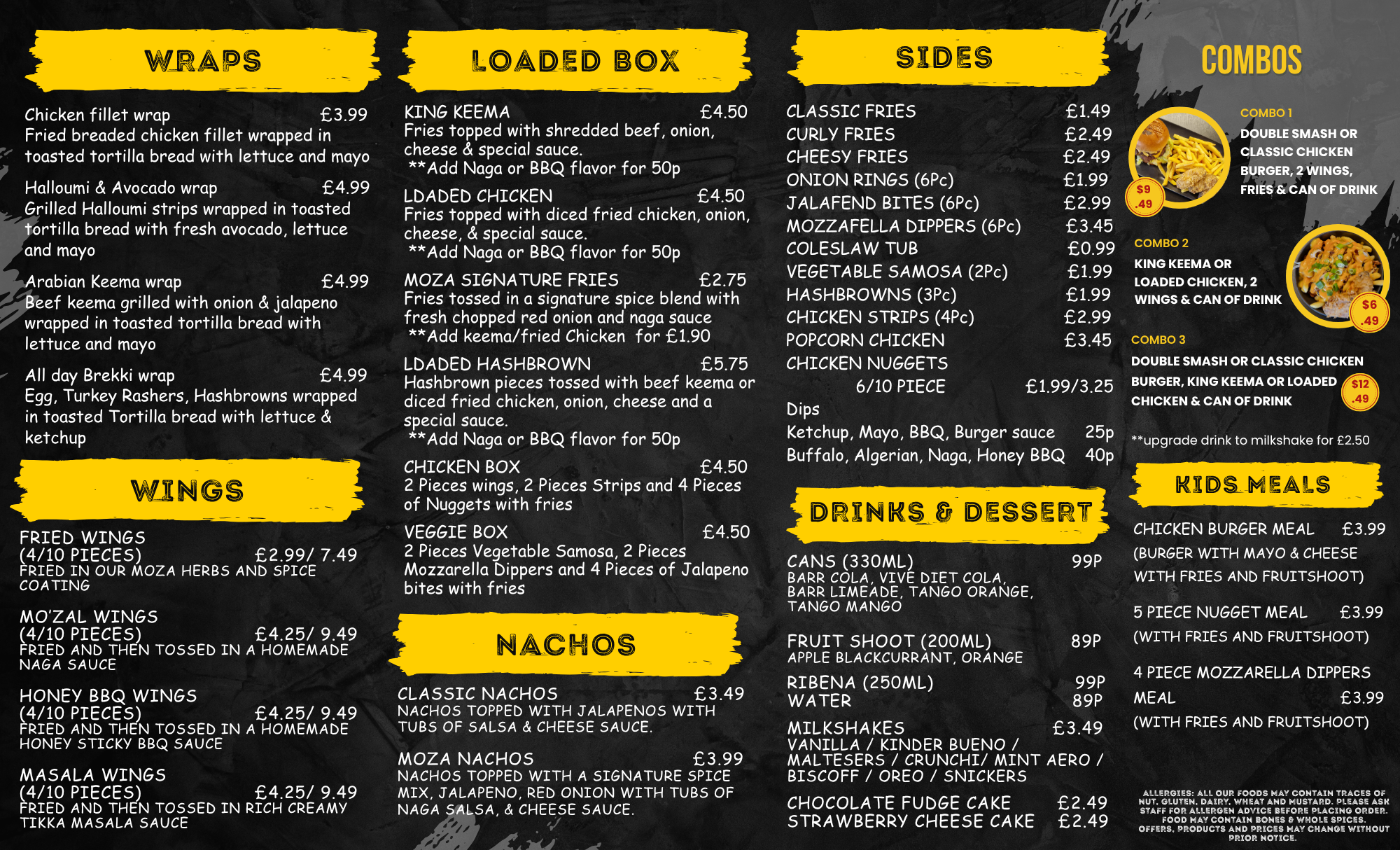 Mozabuns Menu