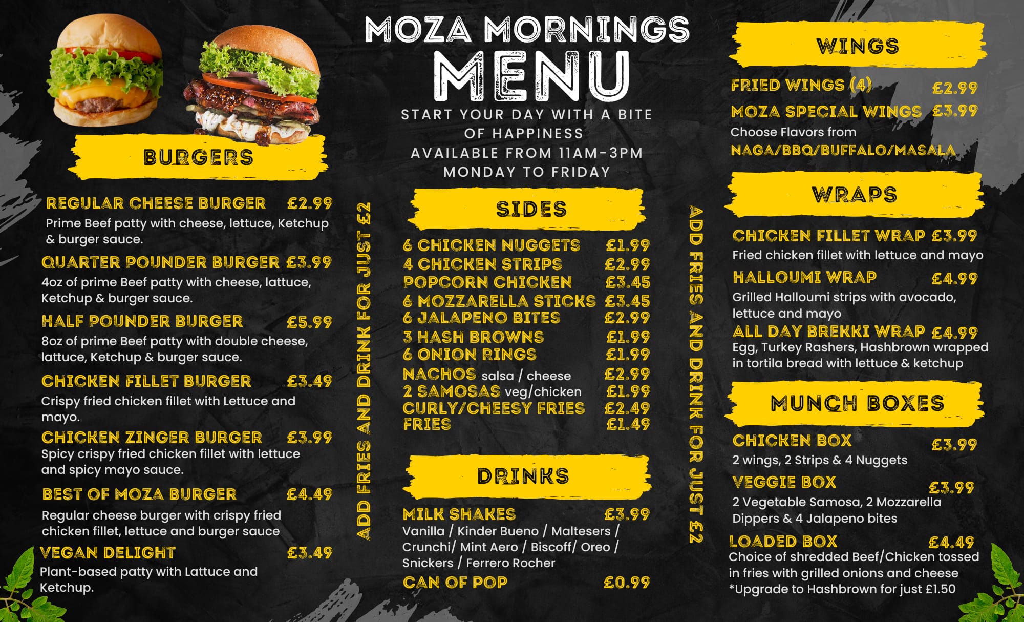 Mozabuns Morning Menu